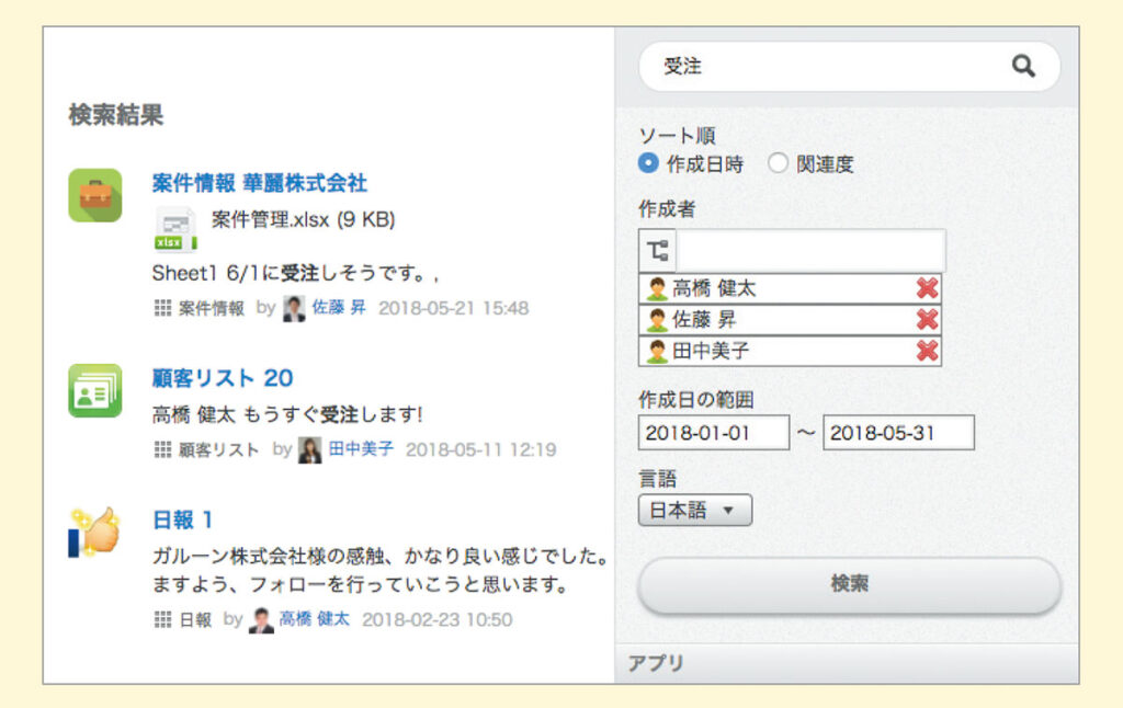 kintone_全文検索