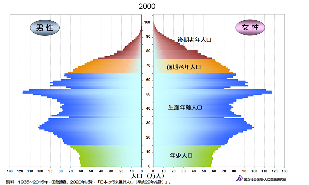 2000年人口ピラミッド