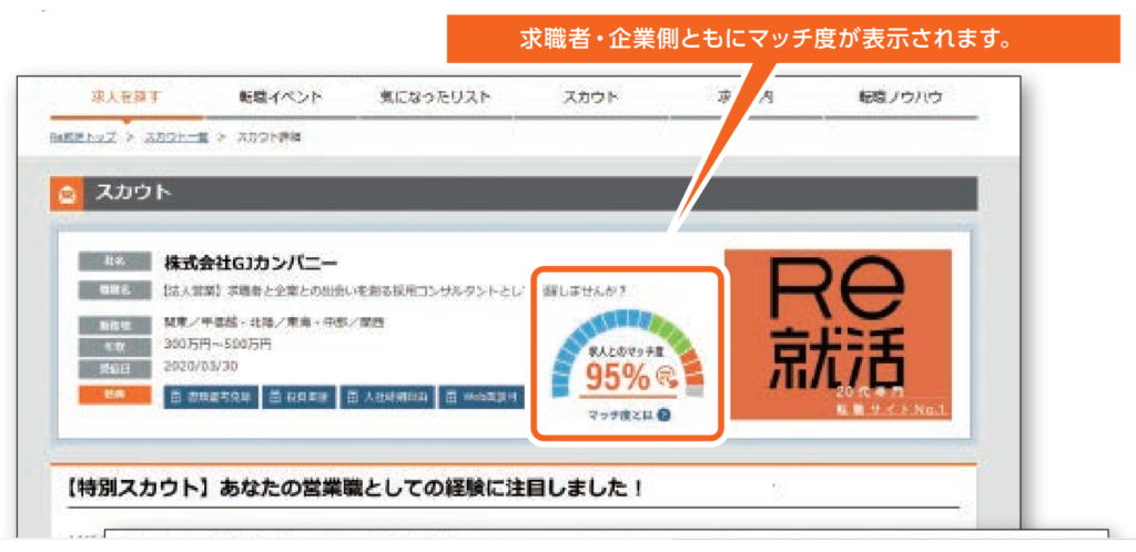 AIマッチ度表示機能